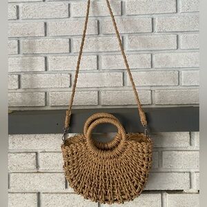 Stylish Tan Woven Women's Bag
